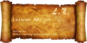 Leitner Nóra névjegykártya